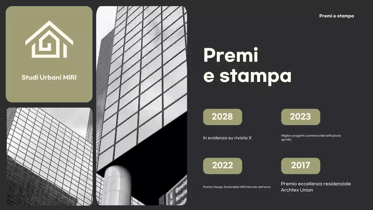 Portafoglio di architettura verde minimalista