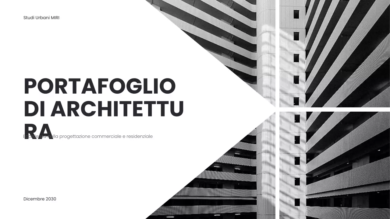 Portafoglio di architettura moderna nera