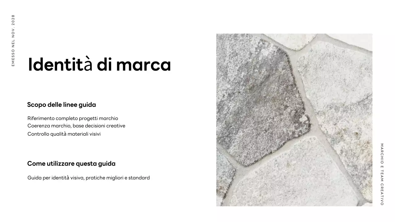 Guida al marchio moderno arancione