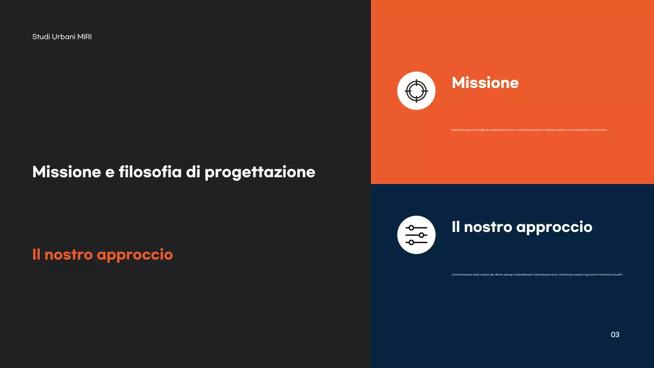 Portafoglio di architettura moderna arancione