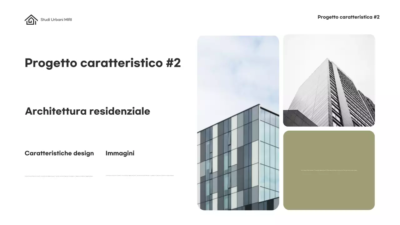 Portafoglio di architettura verde minimalista