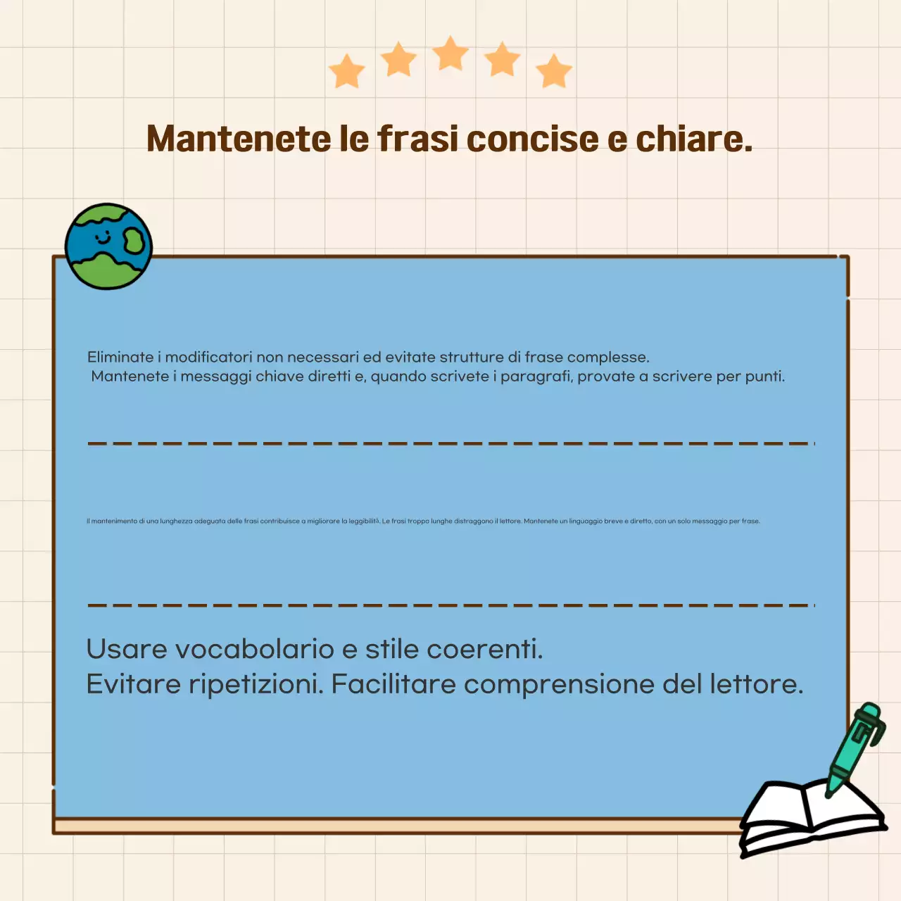 Carte pulite e incentrate sul testo in bluRundup di notizie