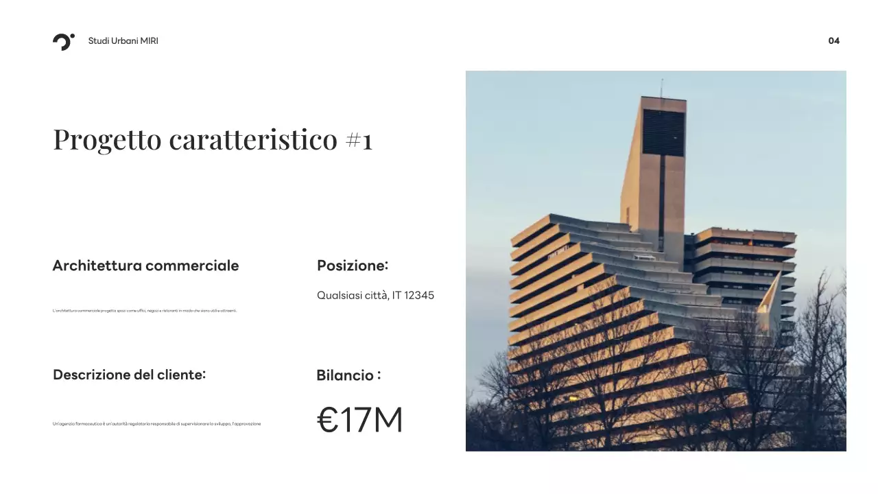 Portafoglio di architettura moderna nera