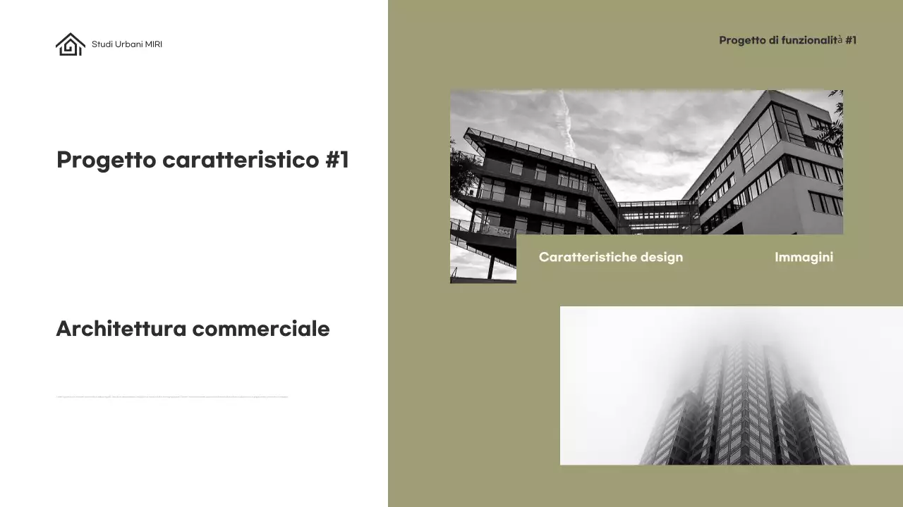 Portafoglio di architettura verde minimalista