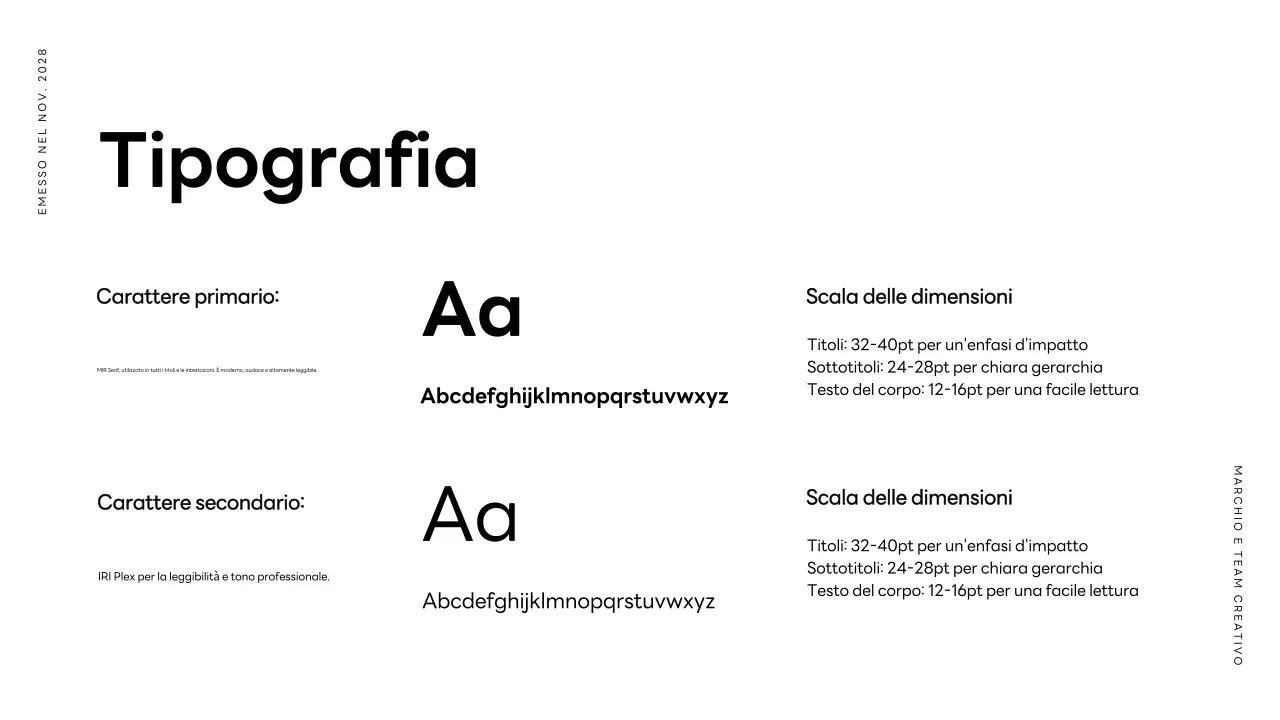 Guida al marchio moderno arancione