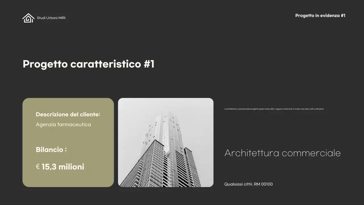 Portafoglio di architettura verde minimalista