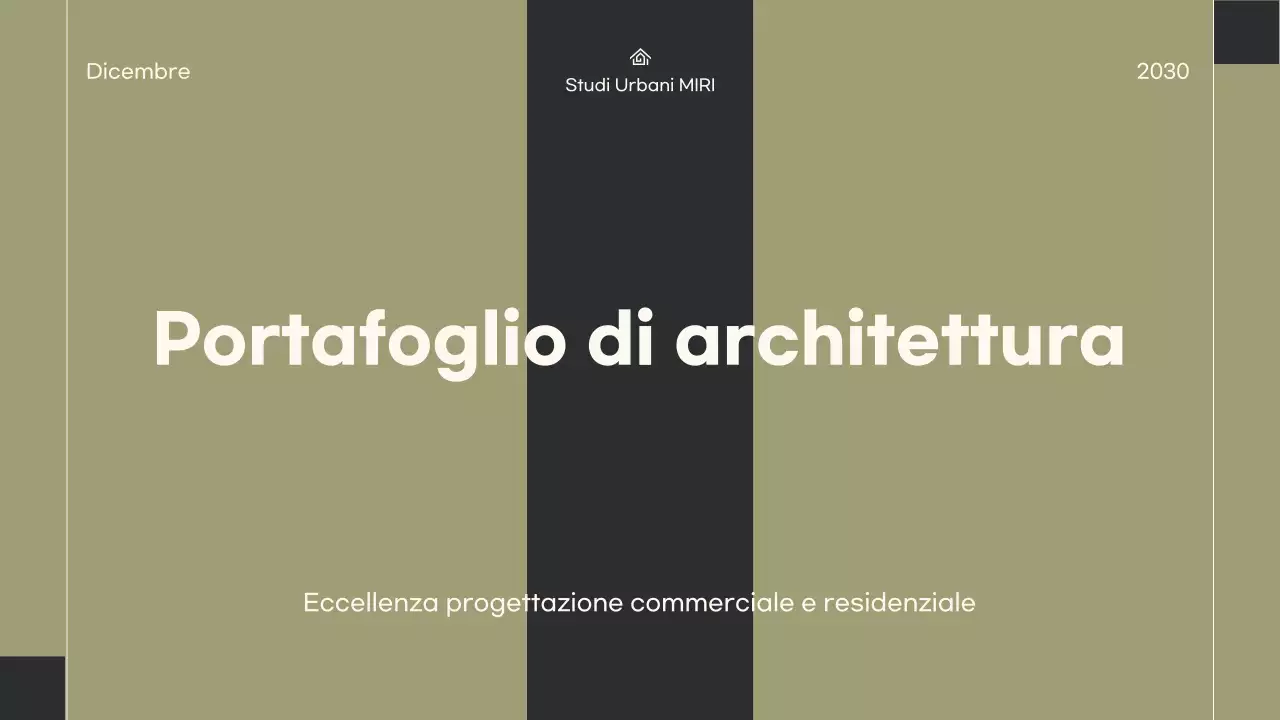 Portafoglio di architettura verde minimalista