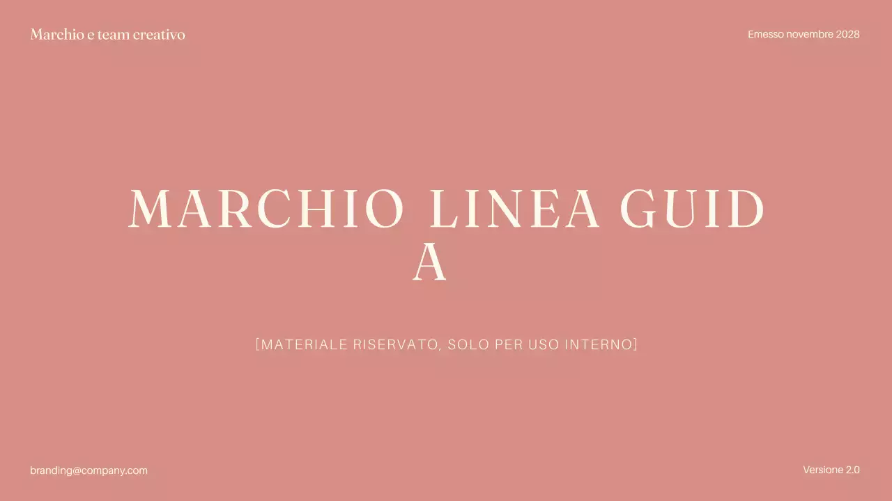 Documento di linea guida del marchio minimale rosa