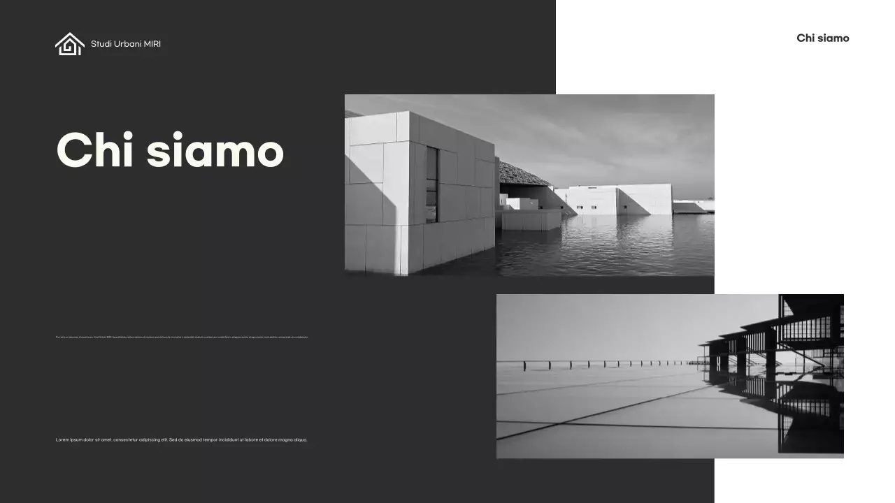 Portafoglio di architettura verde minimalista