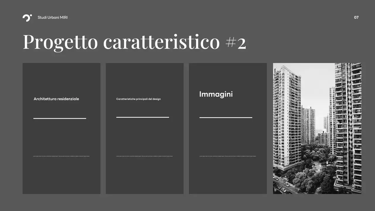 Portafoglio di architettura moderna nera