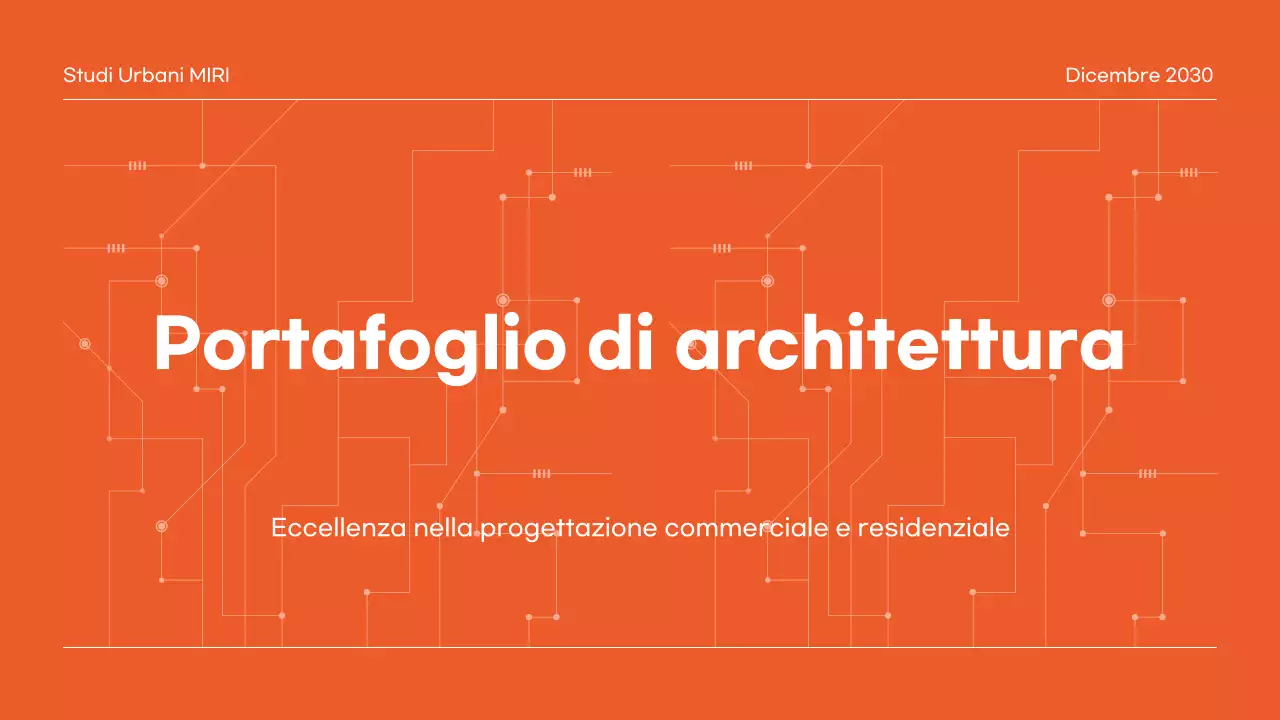 Portafoglio di architettura moderna arancione