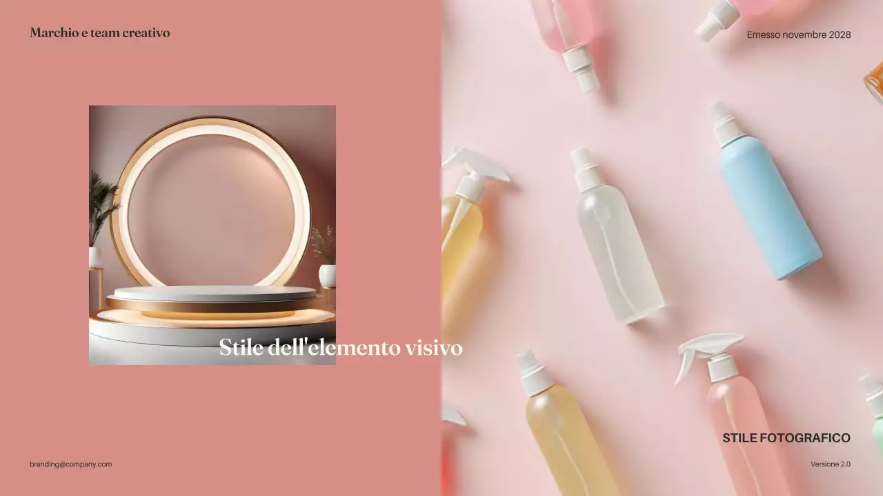 Documento di linea guida del marchio minimale rosa