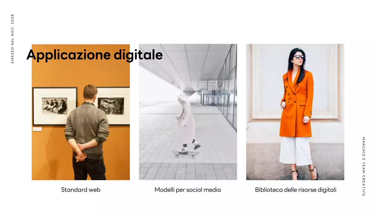 Guida al marchio moderno arancione