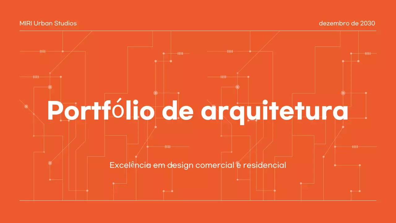 Portfolio de Arquitetura Moderna Laranja