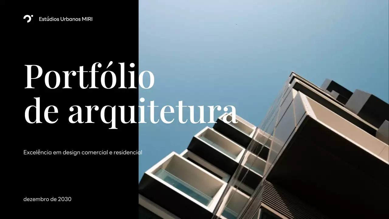 Portfólio de arquitetura moderna negra