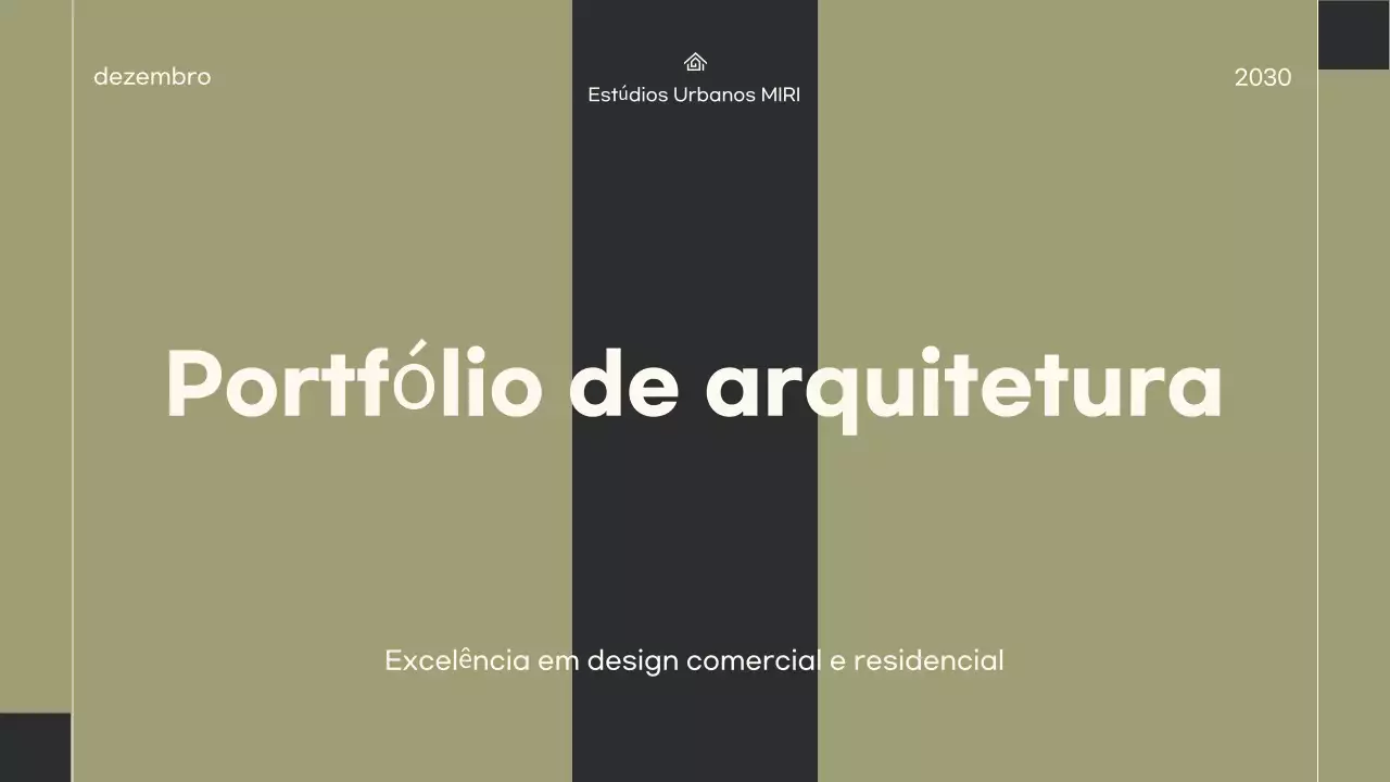 Portfolio de Arquitetura Verde Minimalista