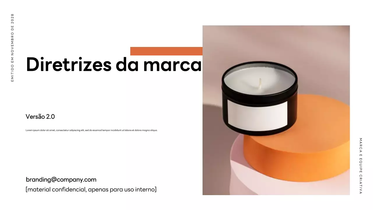 Guia da marca moderna laranja