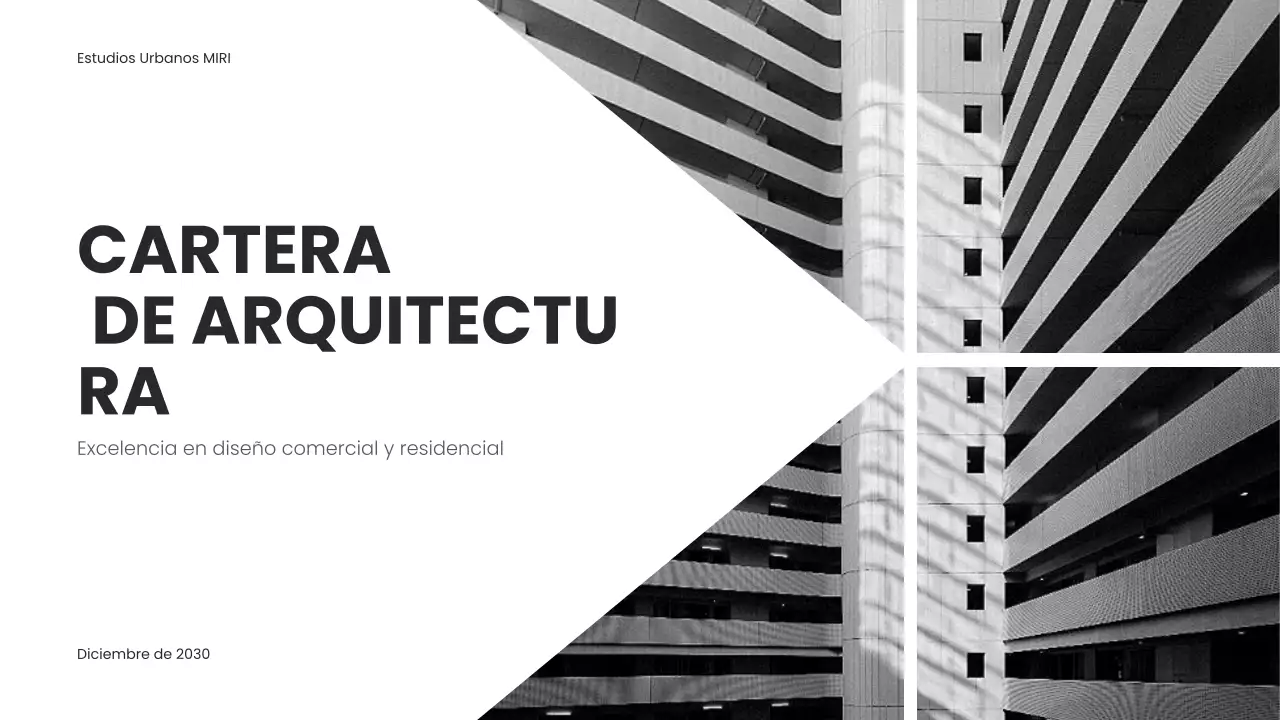 Cartera negra de arquitectura moderna