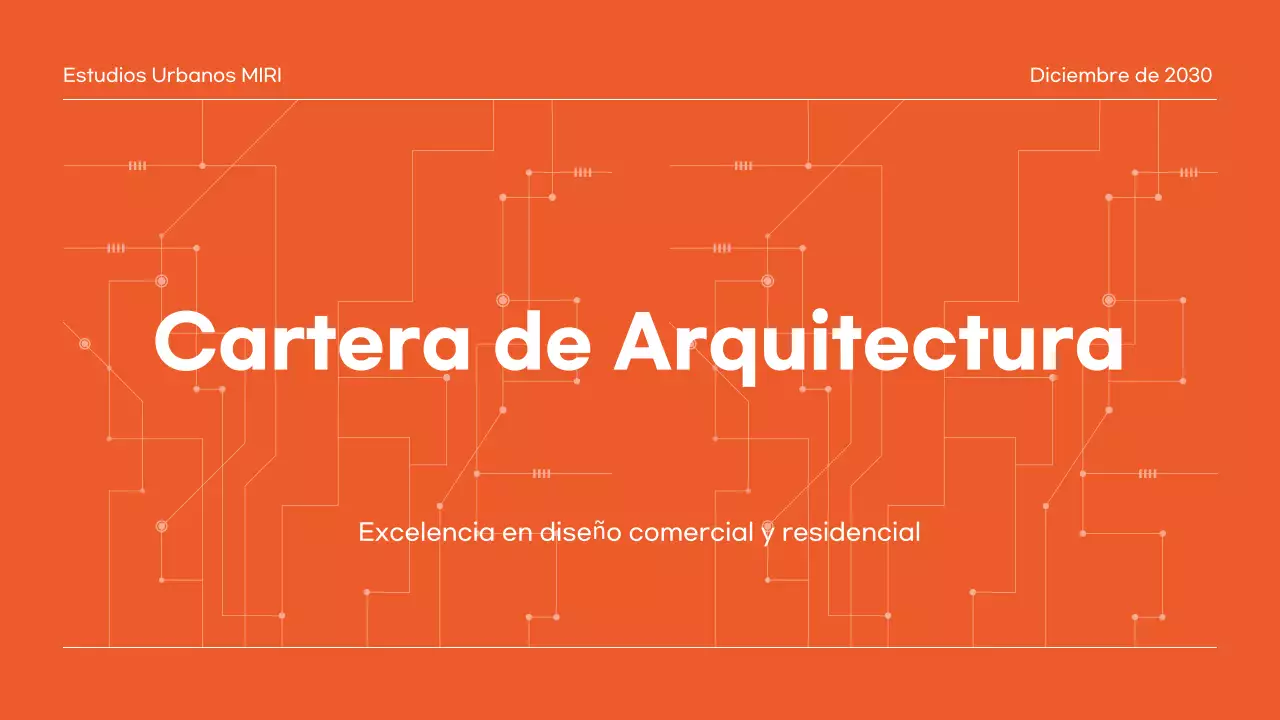 Cartera de Arquitectura Moderna Orange