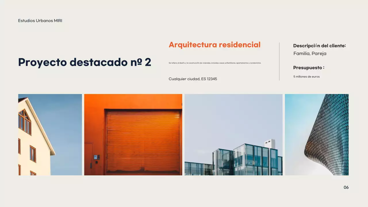 Cartera de Arquitectura Moderna Orange