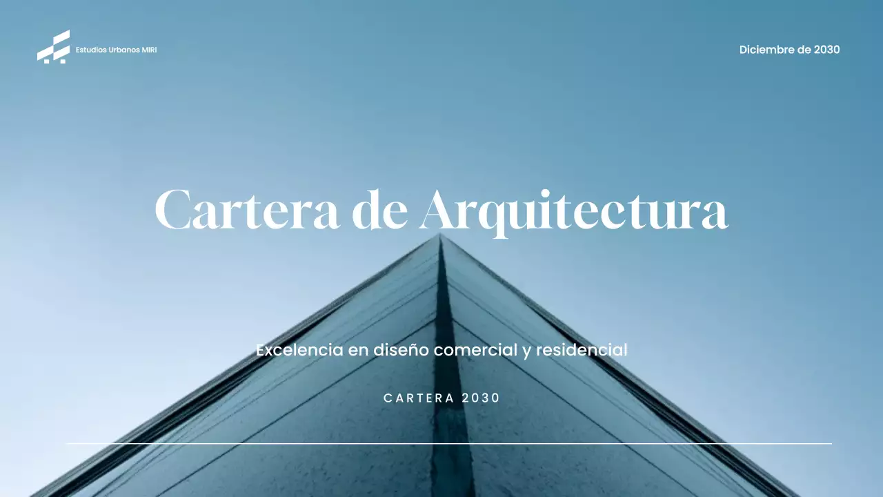 Cartera de arquitectura moderna Blue