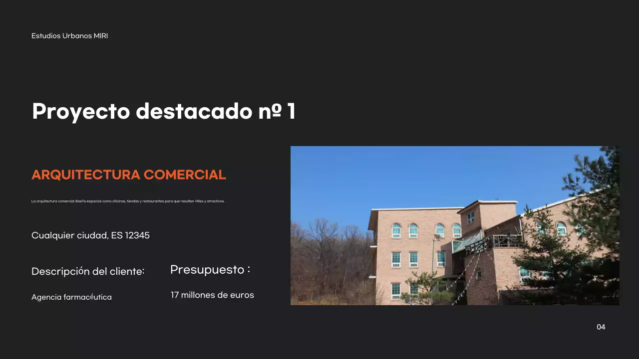 Cartera de Arquitectura Moderna Orange