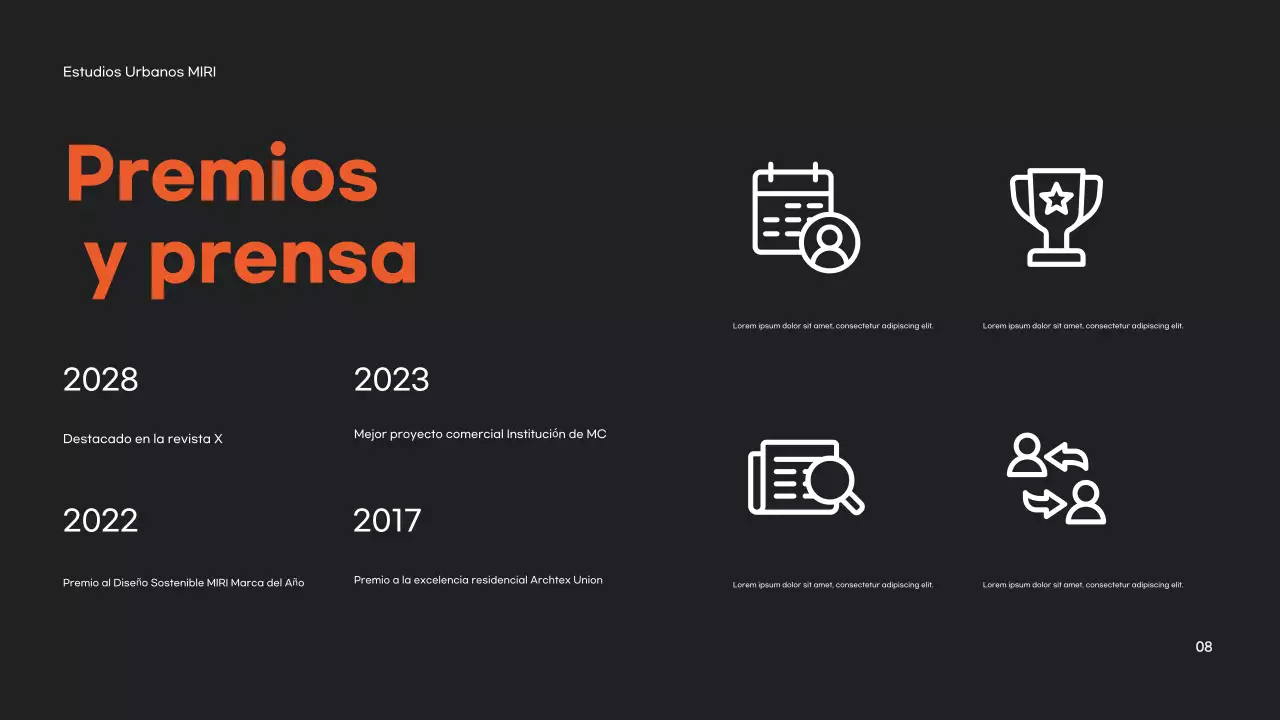 Cartera de Arquitectura Moderna Orange