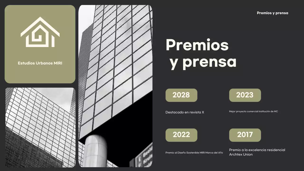 Cartera de Arquitectura Minimalista Verde