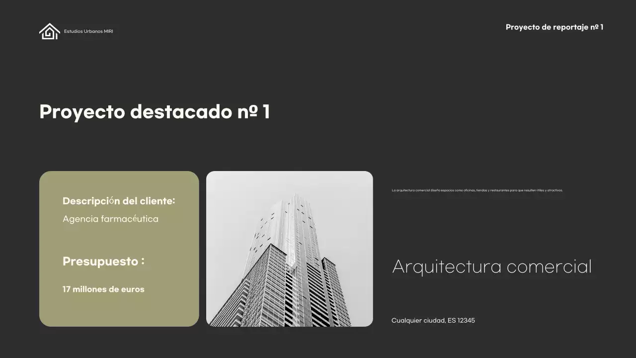 Cartera de Arquitectura Minimalista Verde