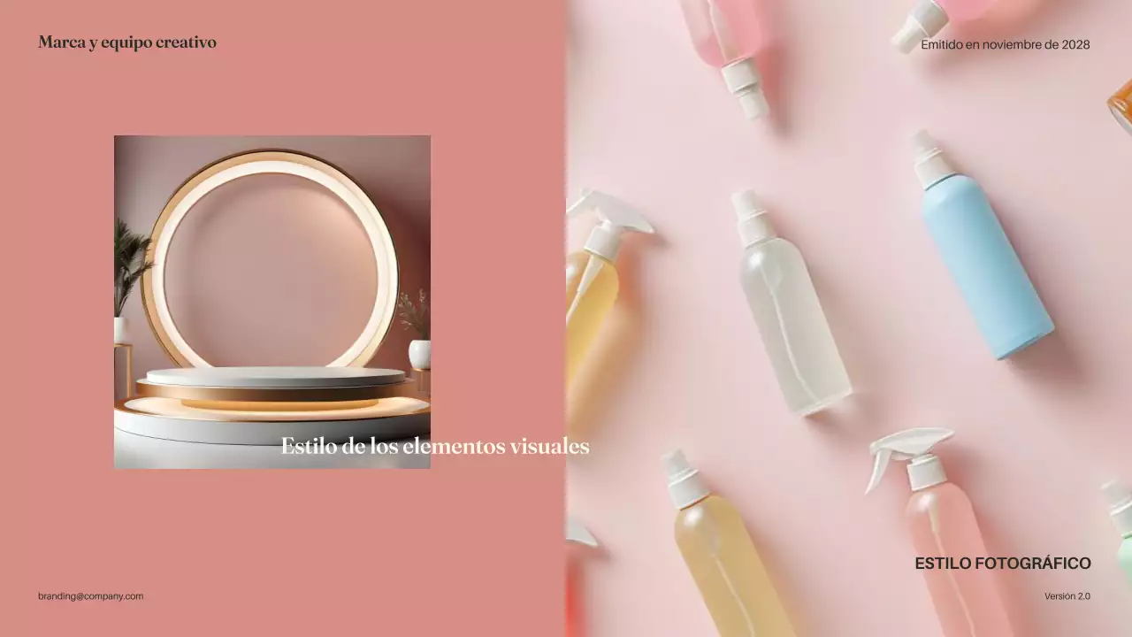 Documento de directrices de la marca Pink Minimal