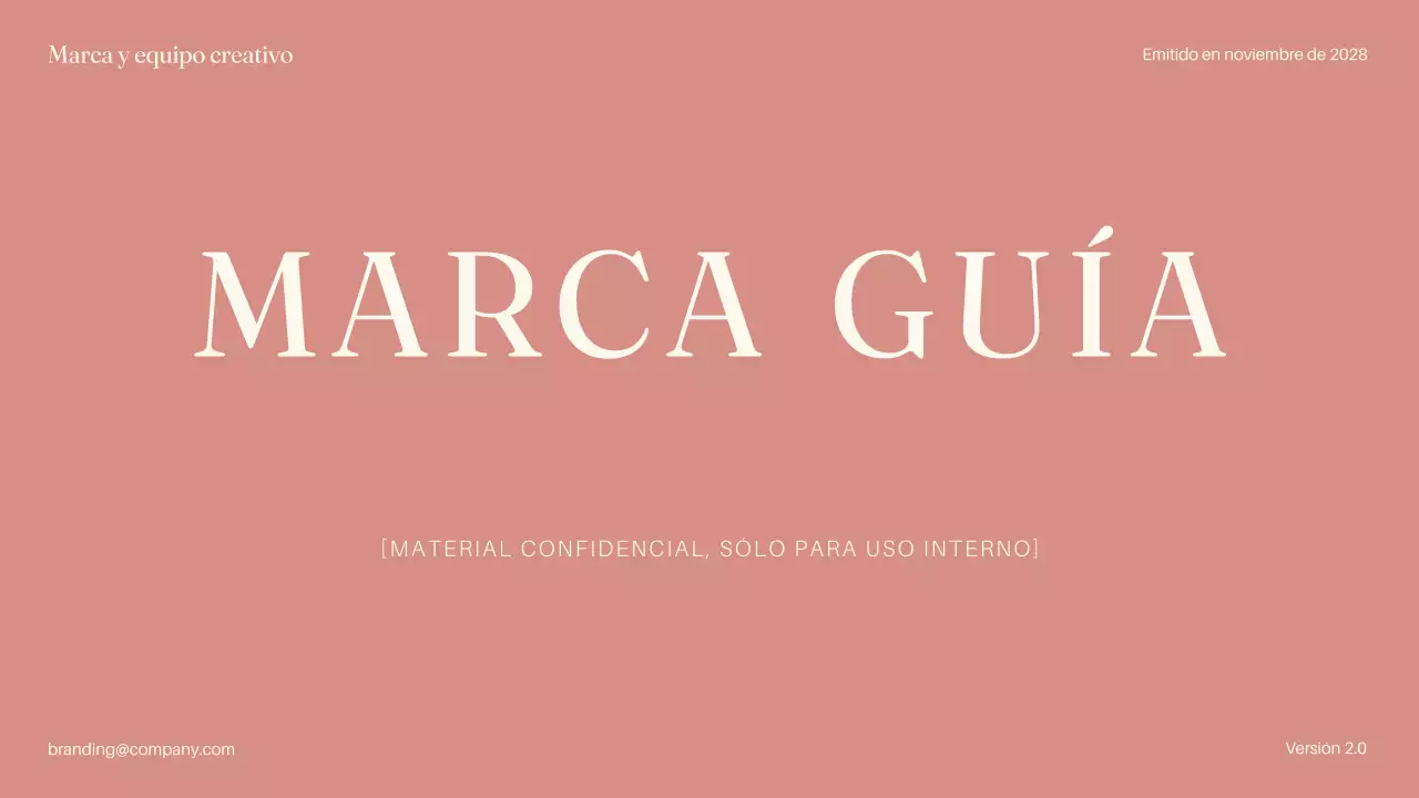 Documento de directrices de la marca Pink Minimal