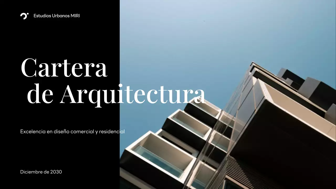 Cartera negra de arquitectura moderna