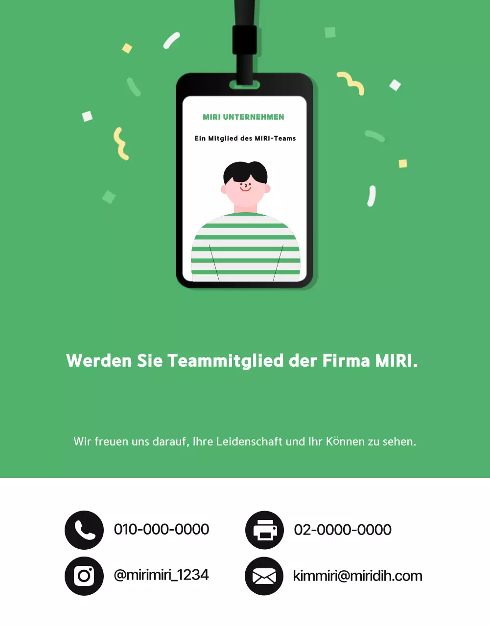 Förderung der Einstellung von Mitarbeitern für das Green Simple Team