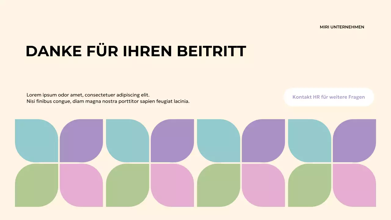 beige geometrischer Leitfaden für die Einarbeitung