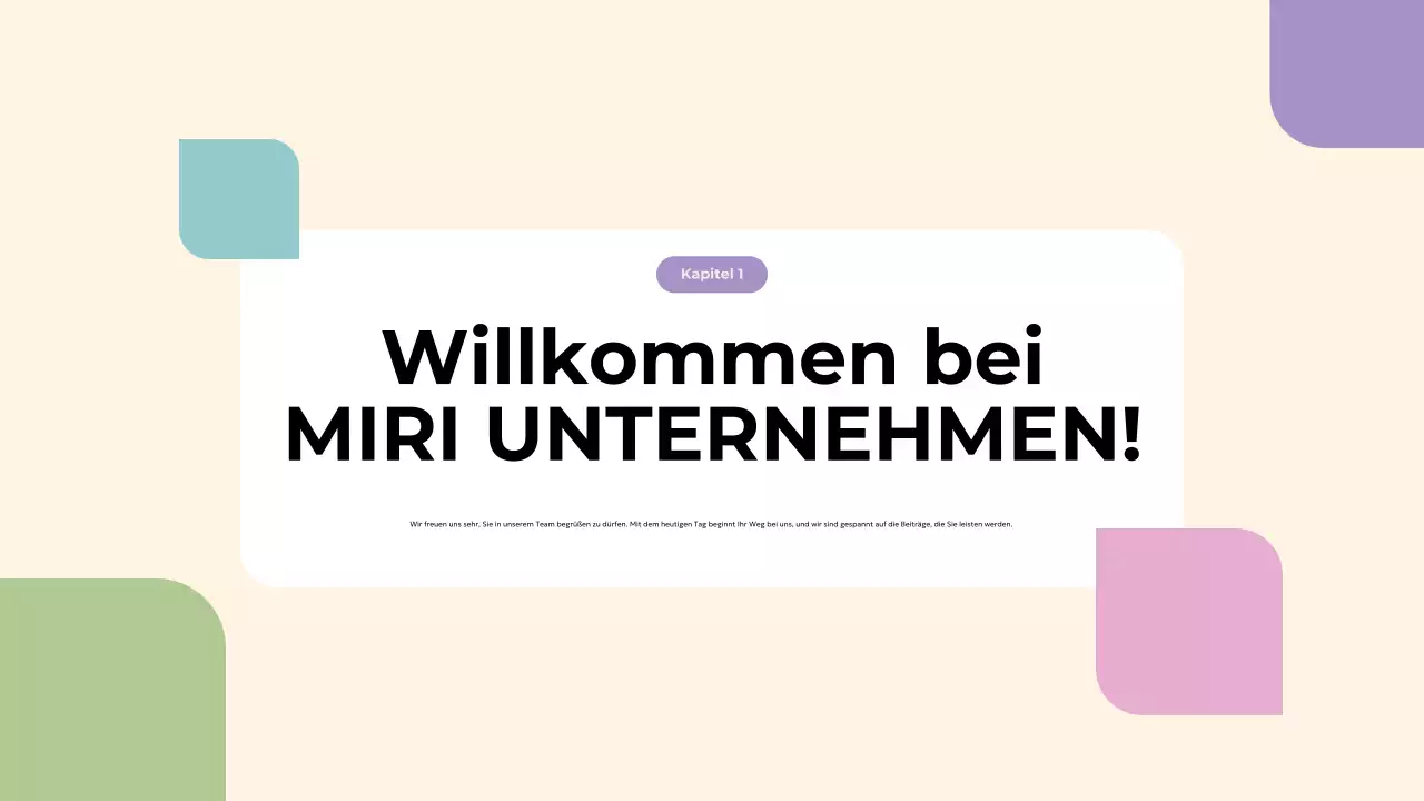 beige geometrischer Leitfaden für die Einarbeitung