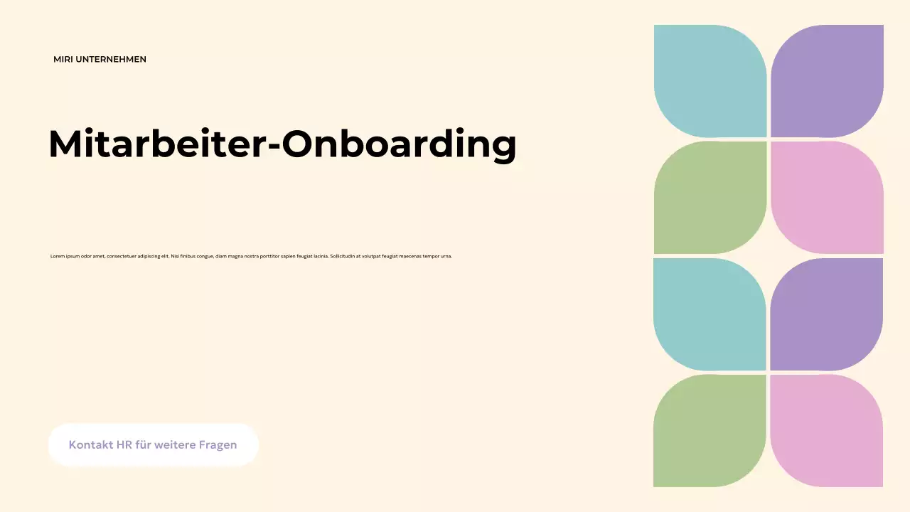 beige geometrischer Leitfaden für die Einarbeitung