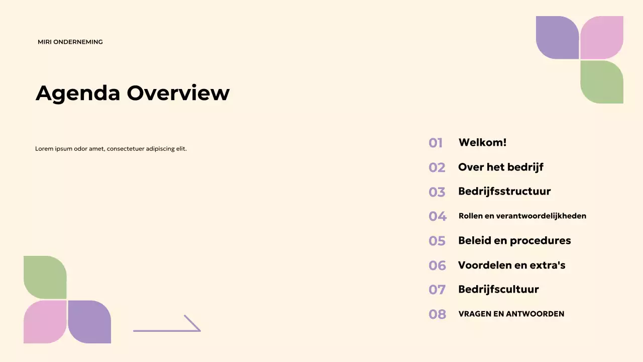 beige geometrische inwerkgids