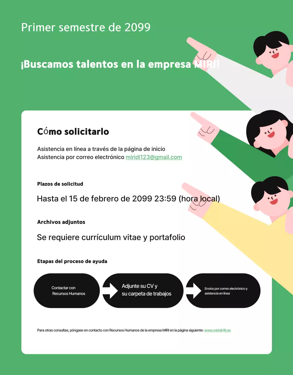 Promover la contratación en el equipo Green Simple