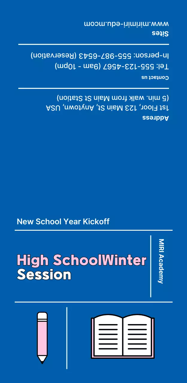 Promote your modern school with cute icons