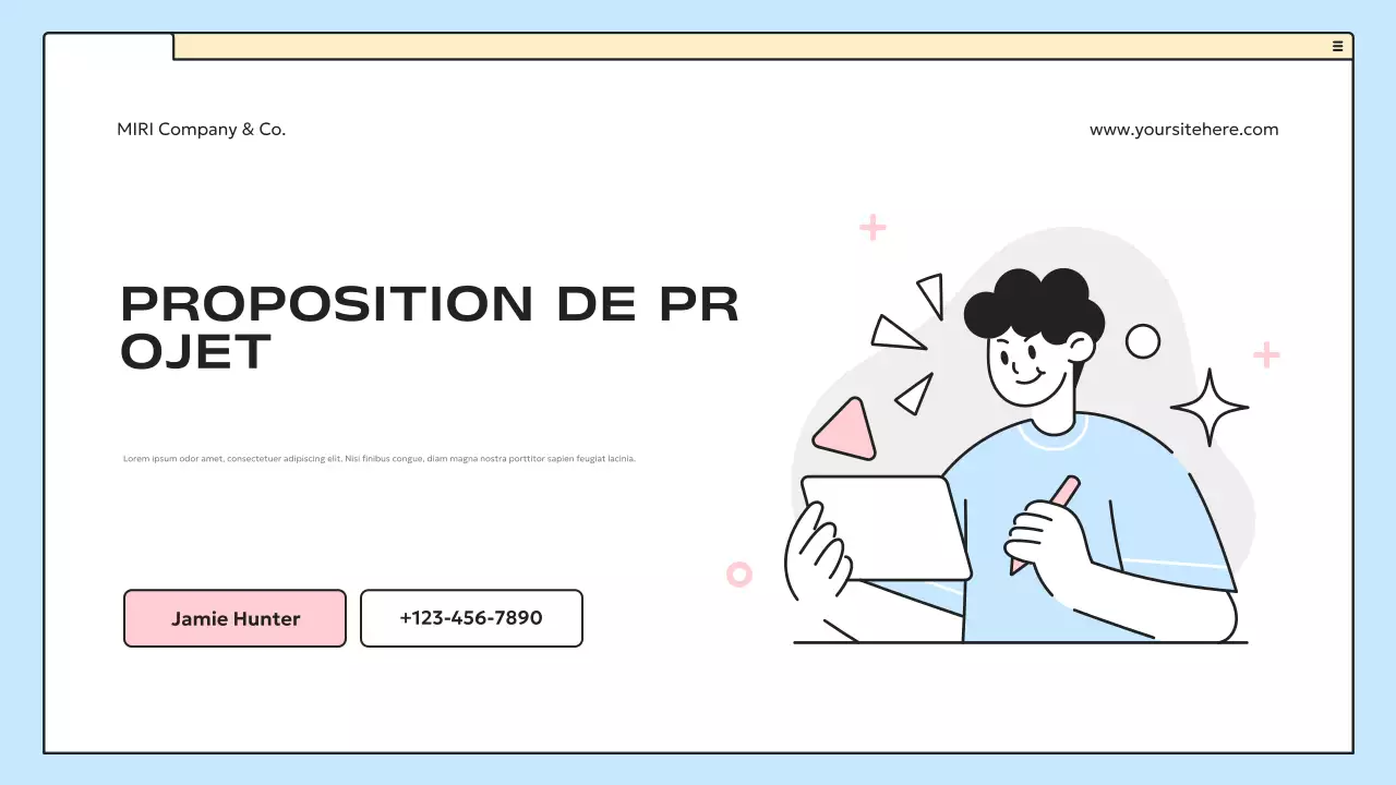 plan d'affaires blue modern