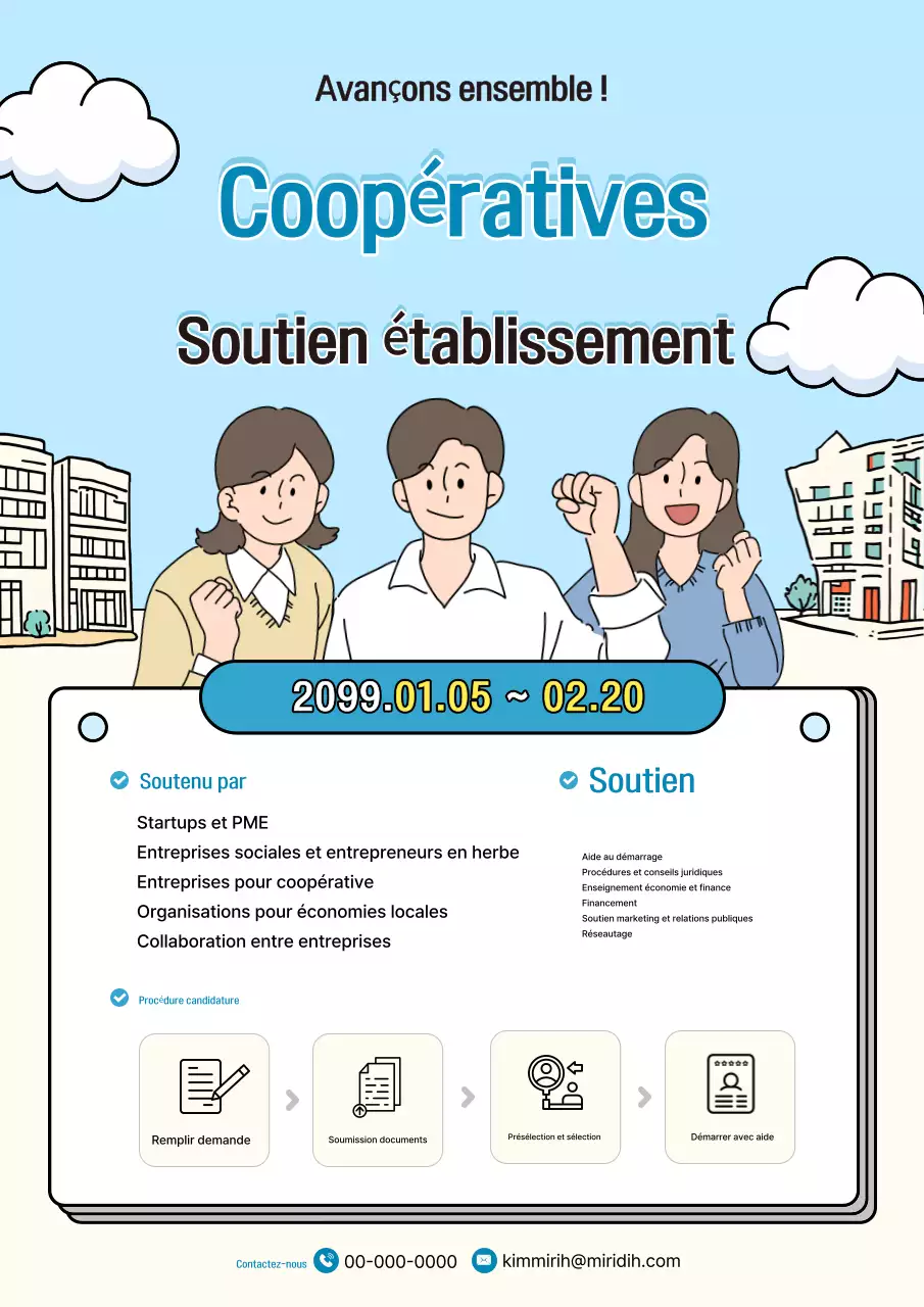 Promouvoir la coopérative bleu clair