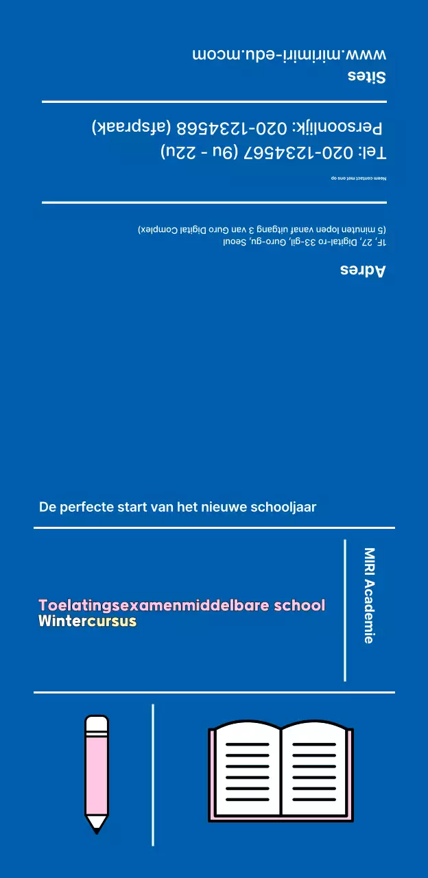 Promoot je moderne school met leuke pictogrammen