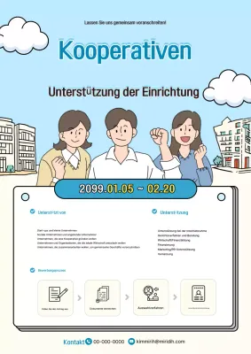 Förderung der hellblauen Genossenschaft