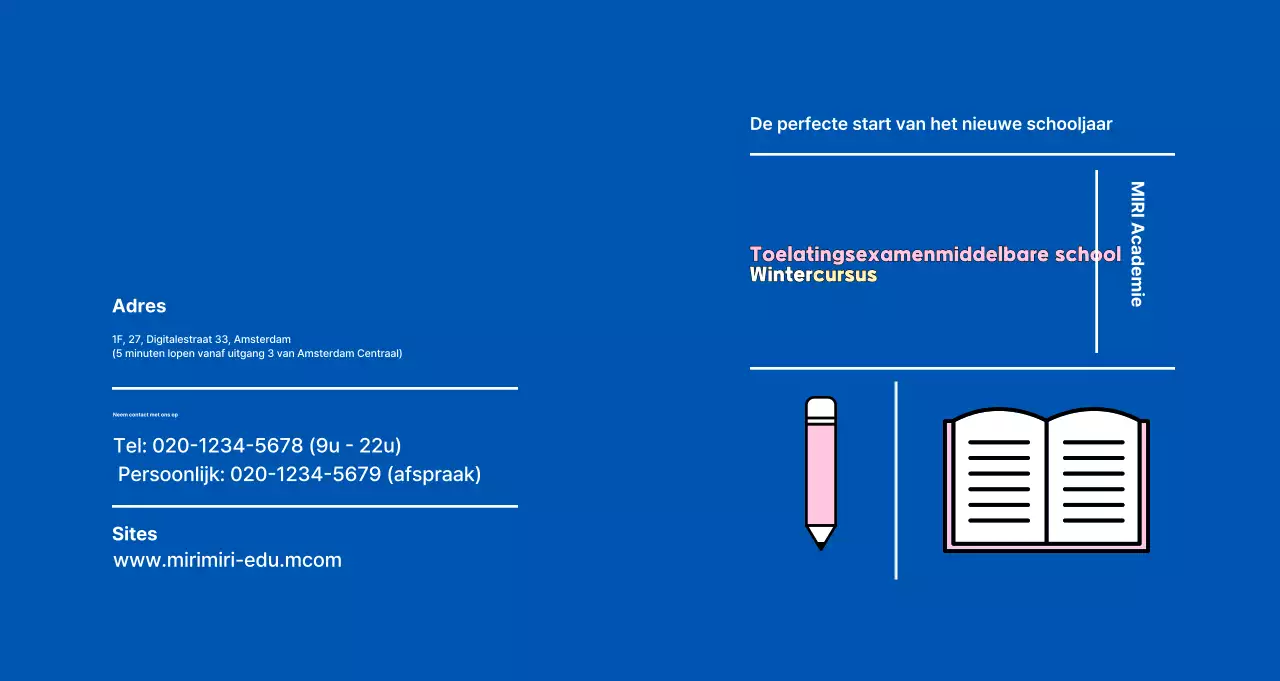 Promoot je moderne school met leuke pictogrammen
