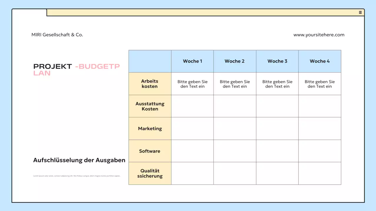 blue modern business plan