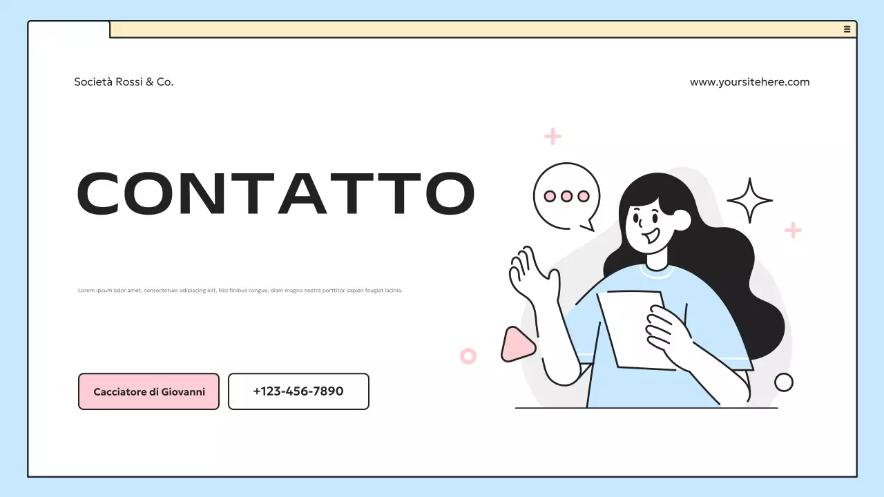 piano aziendale blu moderno