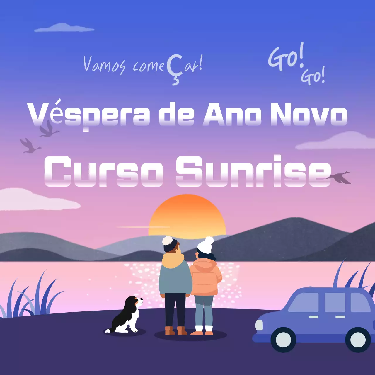 Anúncio do evento de Ano Novo Bora Minimalista