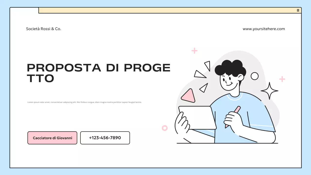 piano aziendale blu moderno