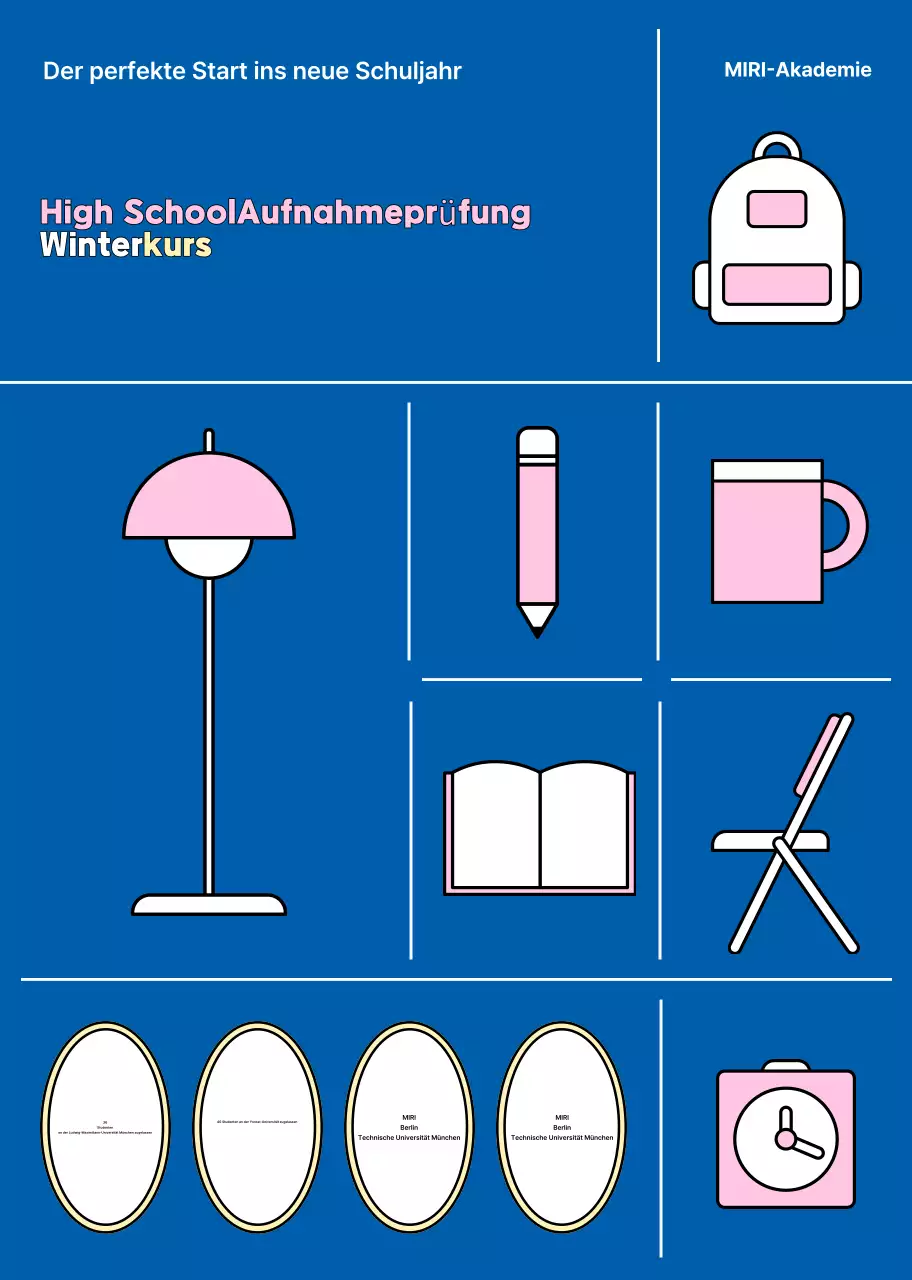 Werben Sie für Ihre moderne Schule mit niedlichen Symbolen