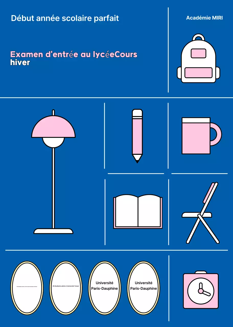 Faites la promotion de votre école moderne avec de jolies icônes